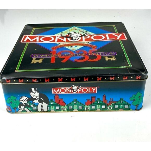 1985 Parker Brothers 1935 Commemorative Monopoly Edition Board Game in Tin Box Y - Picture 1 of 12
